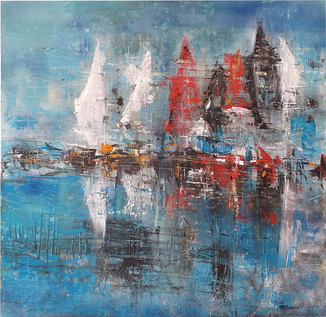 Anita Voloir - A l'arrivée ANITA VOLOIR - Douceur du temps - 60x50 Acrylique sur toile